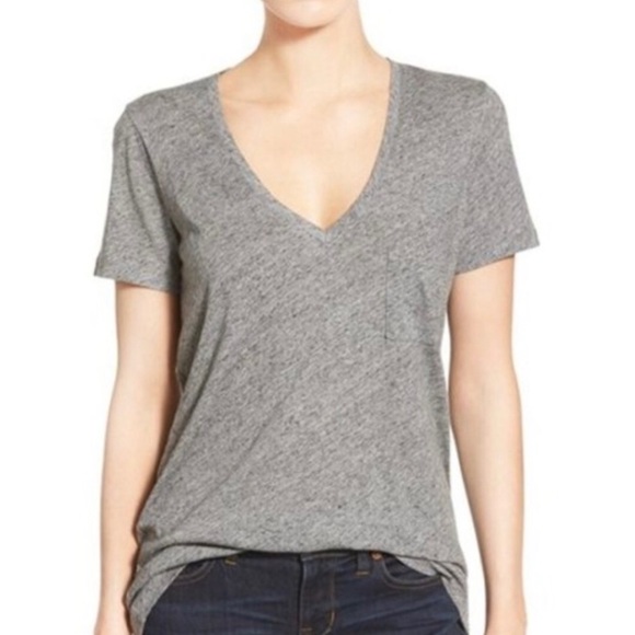 Madewell Tops - Madewell Whisper Cotton V-Neck Pocket Tee